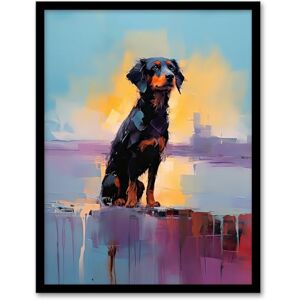 Artery8 Rottweiler Puppy Beach Sunrise Dog Portrait Artwork Framed Wall Art Print A4 Artery8 Rottweiler Puppy Beach Sunrise Dog Portrait Artwork Framed Wall Art Print A4