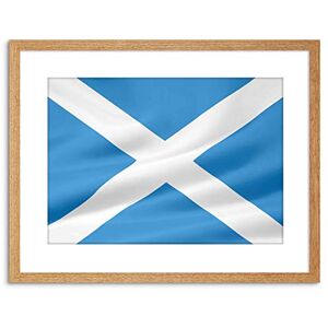Wee Blue Coo FLAG NATIONAL SCOTLAND SALTIRE ST ANDREW BLUE WHITE FRAMED PRINT F97X3418 Wee Blue Coo FLAG NATIONAL SCOTLAND SALTIRE ST ANDREW BLUE WHITE FRAMED PRINT F97X3418