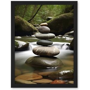 Artery8 Zen Massage Stone Photograph Waterfall River Nature Beauty Salon Therapy Room Artwork Framed Wall Art Print 18X24 Inch Artery8 Zen Massage Stone Photograph Waterfall River Nature Beauty Salon Therapy Room Artwork Framed Wall Art Print 18X24 Inch