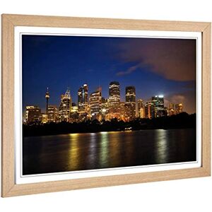 Big Box Art Framed Print of Sydney Australia Skyline at Night Design Wall Art Picture Home Decor for Kitchen, Living Room, Bedroom, Hallway, Oak, A2 / 24.5x18 Inch / 62x45cm Big Box Art Framed Print of Sydney Australia Skyline at Night Design Wall Art Picture Home Decor for Kitchen, Living Room, Bedroom, Hallway, Oak, A2 / 24.5x18 Inch / 62x45cm