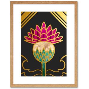 Wee Blue Coo Gold Edge Scottish Thistle Flower Illustration Sc otland Framed Art Print Wee Blue Coo Gold Edge Scottish Thistle Flower Illustration Sc otland Framed Art Print