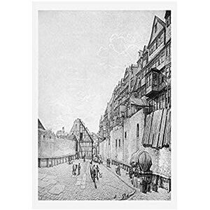 Wee Blue Coo Painting City Frankfurt Becker Viehhof Judengasse Wall Art Print Wee Blue Coo Painting City Frankfurt Becker Viehhof Judengasse Wall Art Print
