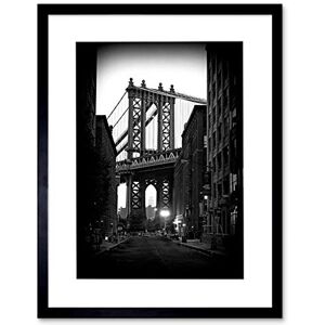 Wee Blue Coo Manhattan Bridge Black White Architecture Photo Picture Framed Wall Art Print Wee Blue Coo Manhattan Bridge Black White Architecture Photo Picture Framed Wall Art Print