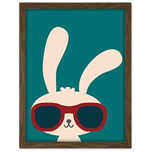 Wee Blue Coo Rabbit Bunny Sunglasses Cartoon Artwork Framed Wall Art Print 18X24 Inch Wee Blue Coo Rabbit Bunny Sunglasses Cartoon Artwork Framed Wall Art Print 18X24 Inch