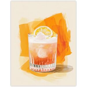 Artery8 Whiskey Sour Cocktail Fruit Slice Bar Watercolour Kitchen Large Wall Art Poster Print Thick Paper 18X24 Inch Artery8 Whiskey Sour Cocktail Fruit Slice Bar Watercolour Kitchen Large Wall Art Poster Print Thick Paper 18X24 Inch