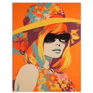 Artery8 Flower Power Portrait 1960's Style Vintage Retro Silkscreen Artwork Vibrant Bold Bright Colourful Painting Extra Large XL Wall Art Poster Print Artery8 Flower Power Portrait 1960's Style Vintage Retro Silkscreen Artwork Vibrant Bold Bright Colourful Painting Extra Large XL Wall Art Poster Print