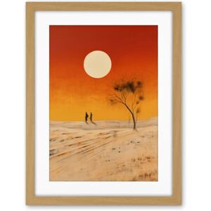 Artery8 Desert Landscape Sunset Sun Oil Painting Amber Orange Yellow Windswept Dunes Artwork Framed Wall Art Print 18X24 Inch Artery8 Desert Landscape Sunset Sun Oil Painting Amber Orange Yellow Windswept Dunes Artwork Framed Wall Art Print 18X24 Inch