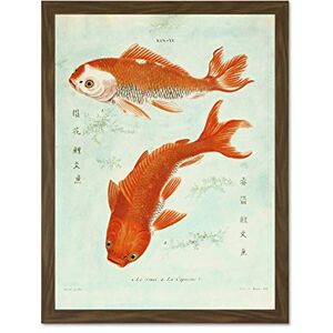 Wee Blue Coo Fish Japanese Koi Large Framed Art Print Wall Poster 18x24 inch Wee Blue Coo Fish Japanese Koi Large Framed Art Print Wall Poster 18x24 inch