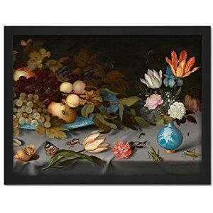 Artery8 Van Der Ast Still Life Fruit Flowers Painting Artwork Framed Wall Art Print 18X24 Inch Artery8 Van Der Ast Still Life Fruit Flowers Painting Artwork Framed Wall Art Print 18X24 Inch