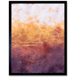 Wee Blue Coo Abstract Purple Yellow Gold Watercolour Art Print Framed Poster Wall Decor 12X16 Inch Wee Blue Coo Abstract Purple Yellow Gold Watercolour Art Print Framed Poster Wall Decor 12X16 Inch