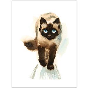 Wee Blue Coo Cat Ragdoll Walking Watercolour Art Print Canvas Premium Wall Decor Poster Wee Blue Coo Cat Ragdoll Walking Watercolour Art Print Canvas Premium Wall Decor Poster