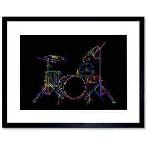 Wee Blue Coo Music Drum Set Drums Drawing Sticks Photo Picture Framed Wall Art Print Wee Blue Coo Music Drum Set Drums Drawing Sticks Photo Picture Framed Wall Art Print