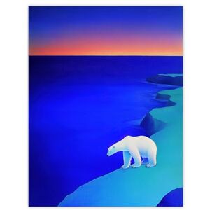 Artery8 Polar Bear Sunset Sky Alaska Ice Landscape Living Room Extra Large XL Wall Art Poster Print Artery8 Polar Bear Sunset Sky Alaska Ice Landscape Living Room Extra Large XL Wall Art Poster Print