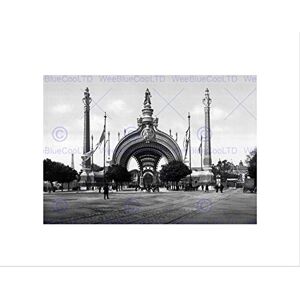 Wee Blue Coo Grand Entrance Exposition Universal 1900 Paris France Old BW Art Wall Art Print Wee Blue Coo Grand Entrance Exposition Universal 1900 Paris France Old BW Art Wall Art Print