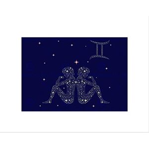 Wee Blue Coo Painting Illustration Zodiac Star Sign Gemini Twin Wall Art Print Wee Blue Coo Painting Illustration Zodiac Star Sign Gemini Twin Wall Art Print