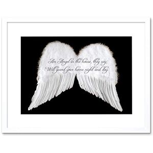Wee Blue Coo Quote An Angel In The House Wings Motivation Framed Wall Art Print Wee Blue Coo Quote An Angel In The House Wings Motivation Framed Wall Art Print