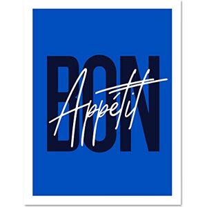 Wee Blue Coo Bon Appetit Cobalt Large Framed Art Print Poster Wall Decor 18x24 inch Wee Blue Coo Bon Appetit Cobalt Large Framed Art Print Poster Wall Decor 18x24 inch