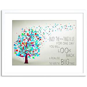 Wee Blue Coo Enjoy Little Things Life Bubble Tree Quote Framed Wall Art Print Wee Blue Coo Enjoy Little Things Life Bubble Tree Quote Framed Wall Art Print