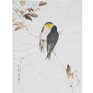 Artery8 Watanabe Seitei Birds On Branch Drawing Premium Wall Art Canvas Print 18X24 Inch Artery8 Watanabe Seitei Birds On Branch Drawing Premium Wall Art Canvas Print 18X24 Inch