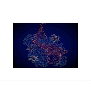 Wee Blue Coo PAINTING ILLUSTRATION ORNATE COLOURFUL KOI CARP FISH FRAMED ART PRINT B12X12942 Wee Blue Coo PAINTING ILLUSTRATION ORNATE COLOURFUL KOI CARP FISH FRAMED ART PRINT B12X12942