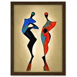 Doppelganger33 LTD Two Posing Models In Red And Blue Abstract Modern Painting Artwork Framed A3 Wall Art Print Doppelganger33 LTD Two Posing Models In Red And Blue Abstract Modern Painting Artwork Framed A3 Wall Art Print