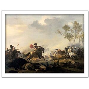 Artery8 Jan Van Huchtenburg Cavalry Attack Painting Artwork Framed Wall Art Print 18X24 Inch Artery8 Jan Van Huchtenburg Cavalry Attack Painting Artwork Framed Wall Art Print 18X24 Inch