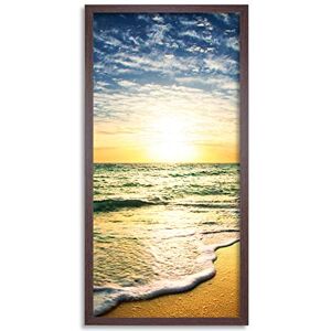 Wee Blue Coo Beautiful Sunset Over Beach Ocean Sky Long Panel Framed Wall Art Print Wee Blue Coo Beautiful Sunset Over Beach Ocean Sky Long Panel Framed Wall Art Print