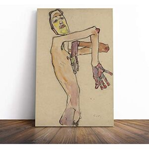 Big Box Art Canvas Print Wall Art Egon Schiele Nude with Crossed Arms Mounted & Stretched Box Frame Picture Home Decor for Kitchen, Living Room, Bedroom, Hallway, Multi-Colour, 20x14 Inch Big Box Art Canvas Print Wall Art Egon Schiele Nude with Crossed Arms Mounted & Stretched Box Frame Picture Home Decor for Kitchen, Living Room, Bedroom, Hallway, Multi-Colour, 20x14 Inch