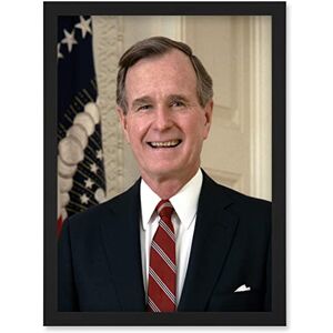 Artery8 US President George H W Bush Portrait Photo Artwork Framed Wall Art Print A4 Artery8 US President George H W Bush Portrait Photo Artwork Framed Wall Art Print A4