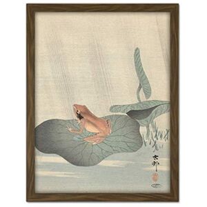 Artery8 Ohara Koson Frog Lotus Leaf Pond Japanese Painting Artwork Framed Wall Art Print 18X24 Inch Artery8 Ohara Koson Frog Lotus Leaf Pond Japanese Painting Artwork Framed Wall Art Print 18X24 Inch