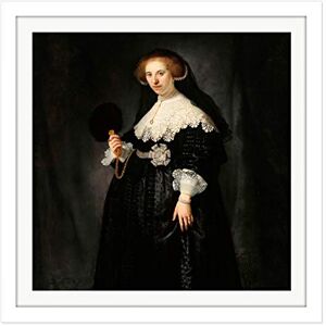 Artery8 Rembrandt Oopjen Coppit Portrait Woman Life Drawing Square Wooden Framed Wall Art Print Picture 16X16 Inch Artery8 Rembrandt Oopjen Coppit Portrait Woman Life Drawing Square Wooden Framed Wall Art Print Picture 16X16 Inch