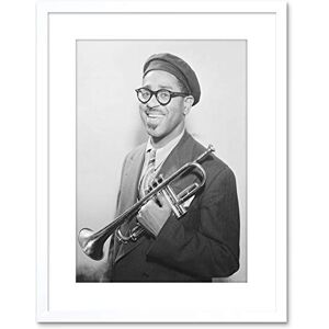 Wee Blue Coo MUSIC VINTAGE PHOTO PORTRAIT JAZZ LEGEND DIZZIE GILLESPIE FRAMED PRINT F97X7615 Wee Blue Coo MUSIC VINTAGE PHOTO PORTRAIT JAZZ LEGEND DIZZIE GILLESPIE FRAMED PRINT F97X7615
