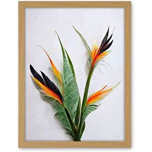 Wee Blue Coo Bird of Paradise Stem Leaves and Flowers Tropical Plant Botanical Artwork Framed Wall Art Print 18X24 Inch Wee Blue Coo Bird of Paradise Stem Leaves and Flowers Tropical Plant Botanical Artwork Framed Wall Art Print 18X24 Inch