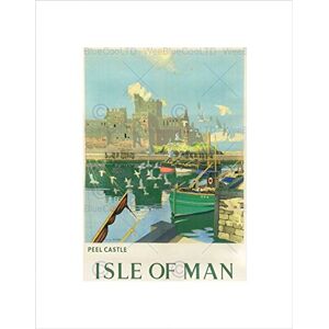 Wee Blue Coo Ad Travel Isle Man Peel Castle British Harbour Gull Wall Art Print Wee Blue Coo Ad Travel Isle Man Peel Castle British Harbour Gull Wall Art Print