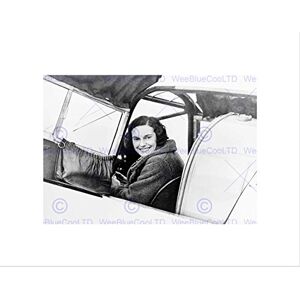 Wee Blue Coo VINTAGE AVIATION PIONEER JEAN BATTEN NEW ZEALAND PILOT FRAMED PRINT B12X10369 Wee Blue Coo VINTAGE AVIATION PIONEER JEAN BATTEN NEW ZEALAND PILOT FRAMED PRINT B12X10369