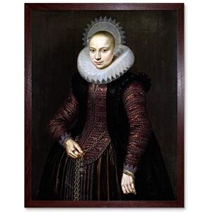 Artery8 Van Der Voort Portrait Girl Chain Painting Art Print Framed Poster Wall Decor 12x16 inch Artery8 Van Der Voort Portrait Girl Chain Painting Art Print Framed Poster Wall Decor 12x16 inch