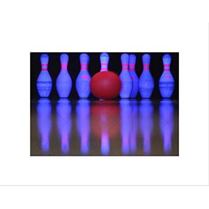 Wee Blue Coo Sport Ten Pin Bowling Neon Skittles Ball Wall Art Print Wee Blue Coo Sport Ten Pin Bowling Neon Skittles Ball Wall Art Print