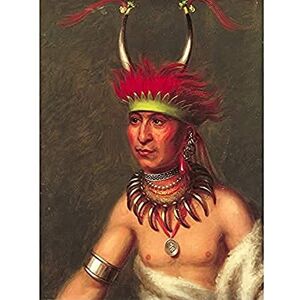 Fine Art Prints King Shaumonekusse Otoe Indianer-Portrait Kunstdruck Leinwand Premium Wanddekoration Poster Wandbild Fine Art Prints King Shaumonekusse Otoe Indianer-Portrait Kunstdruck Leinwand Premium Wanddekoration Poster Wandbild