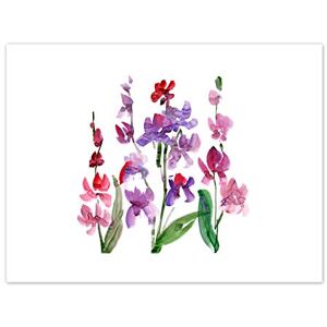 Wee Blue Coo Flower Orchid Watercolour Art Print Canvas Premium Wall Decor Poster Wee Blue Coo Flower Orchid Watercolour Art Print Canvas Premium Wall Decor Poster