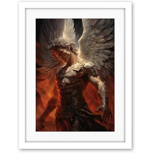 Artery8 Archangel Michael Powerful Warrior Conceptual Artwork Champion of Justice Armour Angel Wings Artwork Framed Wall Art Print 18X24 Inch Artery8 Archangel Michael Powerful Warrior Conceptual Artwork Champion of Justice Armour Angel Wings Artwork Framed Wall Art Print 18X24 Inch
