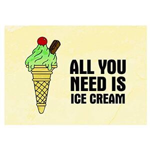 Wee Blue Coo Quote All You Need Is Ice Cream Food Kitchen Wall Art Print Wee Blue Coo Quote All You Need Is Ice Cream Food Kitchen Wall Art Print