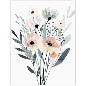 Artery8 Abstract Pastel Colour Anemone Flower Bouquet Living Room Large Wall Art Poster Print Thick Paper 18X24 Inch Artery8 Abstract Pastel Colour Anemone Flower Bouquet Living Room Large Wall Art Poster Print Thick Paper 18X24 Inch