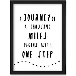 Artery8 A Journey Of A Thousand Miles Begins With One Step Inspirational Positive Motivational Gym Workout Living Room Aesthetic Artwork Framed Wall Art Print A4 Artery8 A Journey Of A Thousand Miles Begins With One Step Inspirational Positive Motivational Gym Workout Living Room Aesthetic Artwork Framed Wall Art Print A4