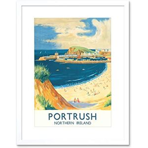 Wee Blue Coo Beach Coast Harbour Portrush Northern Ireland Picture Framed Wall Art Print Wee Blue Coo Beach Coast Harbour Portrush Northern Ireland Picture Framed Wall Art Print