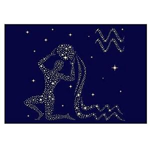 Wee Blue Coo Painting Illustration Zodiac Star Sign Aquarius Water Wall Art Print Wee Blue Coo Painting Illustration Zodiac Star Sign Aquarius Water Wall Art Print