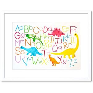 Wee Blue Coo Painting Children Kids Dinosaur Alphabet Colour Framed Art Print Picture F12X747 Wee Blue Coo Painting Children Kids Dinosaur Alphabet Colour Framed Art Print Picture F12X747