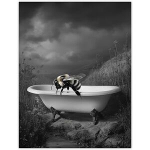 Artery8 Bumblebee Riverbank Bathtub Black White Surreal Bathroom Toilet Large Wall Art Poster Print Thick Paper 18X24 Inch Artery8 Bumblebee Riverbank Bathtub Black White Surreal Bathroom Toilet Large Wall Art Poster Print Thick Paper 18X24 Inch