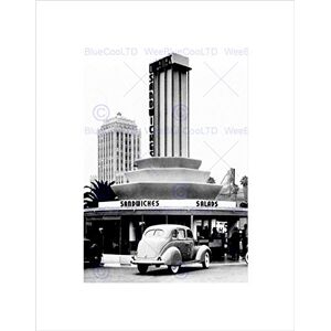 Wee Blue Coo Vintage Sandwich Shop Los Angeles California USA Wall Art Print Wee Blue Coo Vintage Sandwich Shop Los Angeles California USA Wall Art Print
