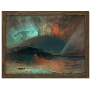 Fine Art Prints Church Aurora Borealis Northern Lights Seascape Painting Large Framed Art Print Poster Wall Decor 18x24 in Fine Art Prints Church Aurora Borealis Northern Lights Seascape Painting Large Framed Art Print Poster Wall Decor 18x24 in