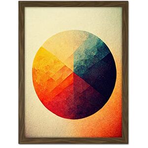 Doppelganger33 LTD Minimalist Geometric Illustration Circle With Colourful Textures Red Yellow Blue Artwork Framed Wall Art Print 18X24 Inch Doppelganger33 LTD Minimalist Geometric Illustration Circle With Colourful Textures Red Yellow Blue Artwork Framed Wall Art Print 18X24 Inch